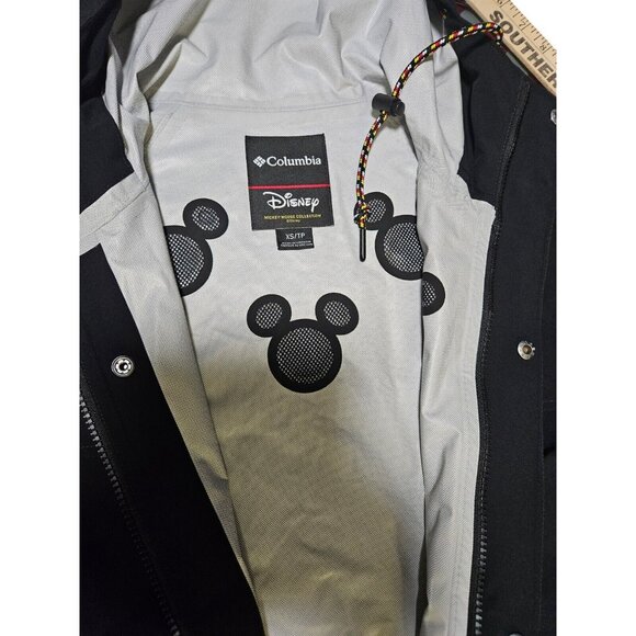Disney x Columbia  w/ Mickey Mouse Ears Hooded Rain Jacket Adults Size XS - Picture 4 of 5